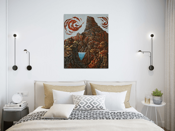 Extinct volcano 65x80cm ,Acrylic/canvas
