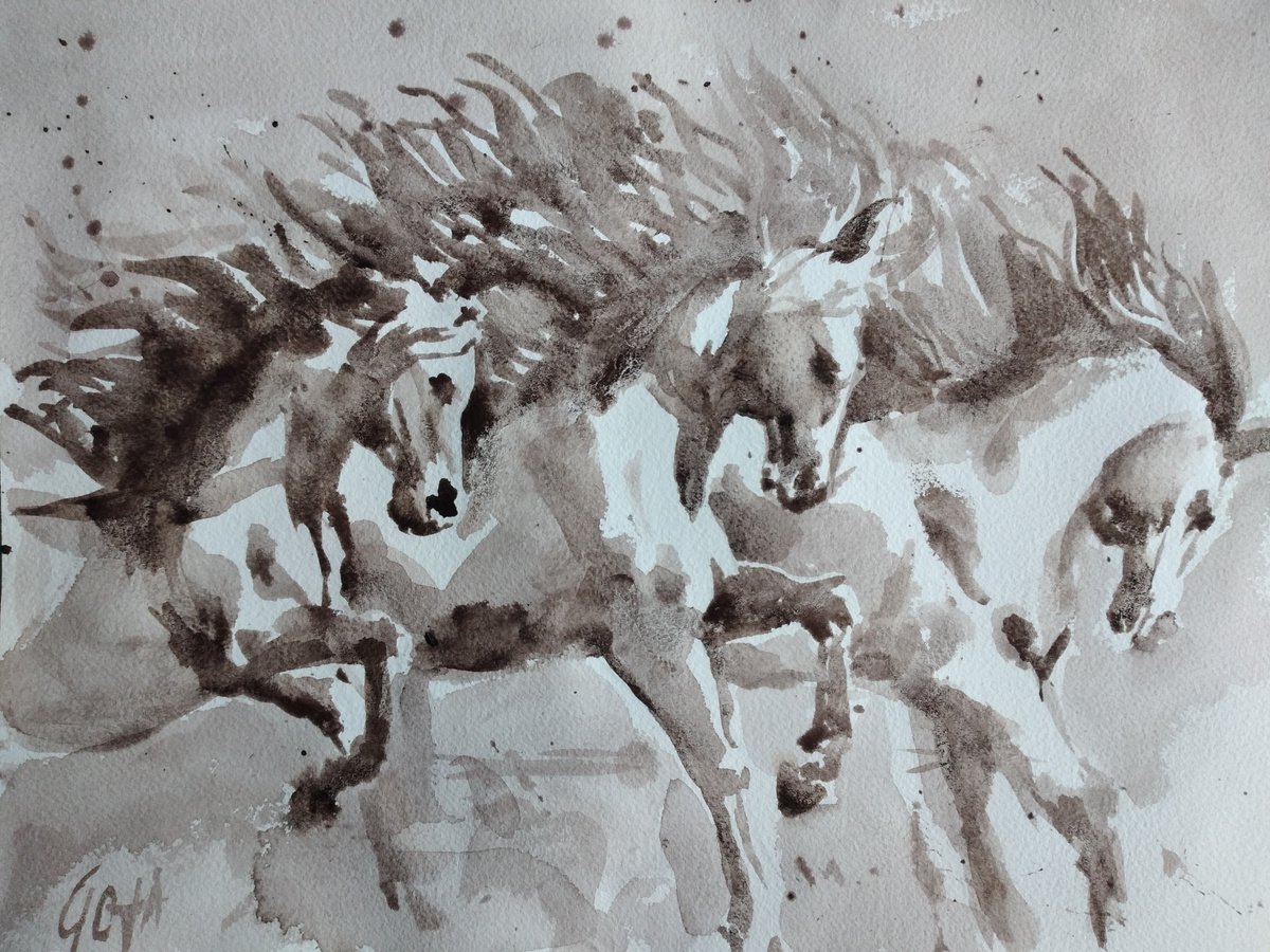 RUNNING  HORSES by Nicolas GOIA