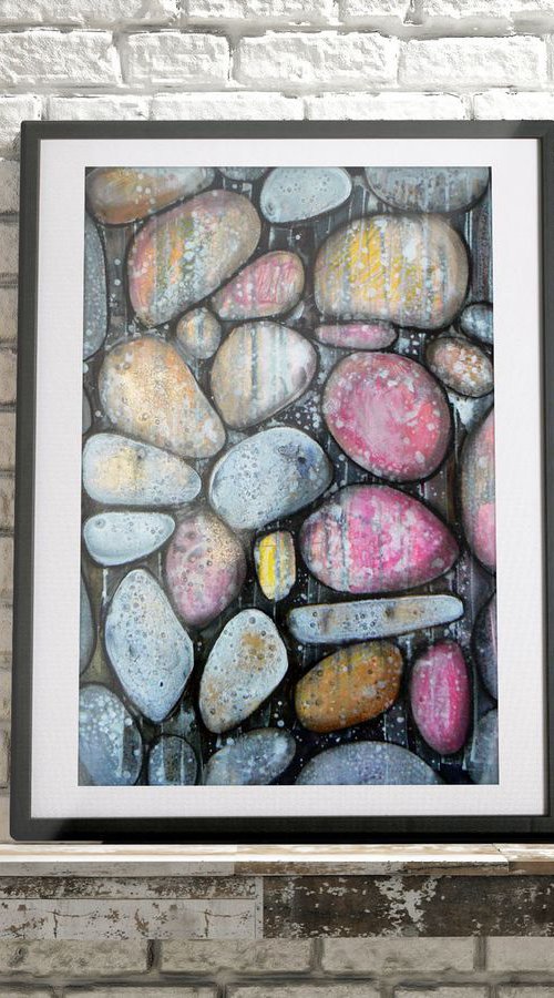 Golden stones #2 by Carolynne Coulson