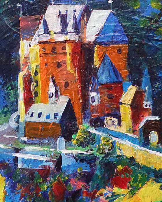 'CASTLE ELTZ IN GERMANY' - Acrylics Painting on Canvas