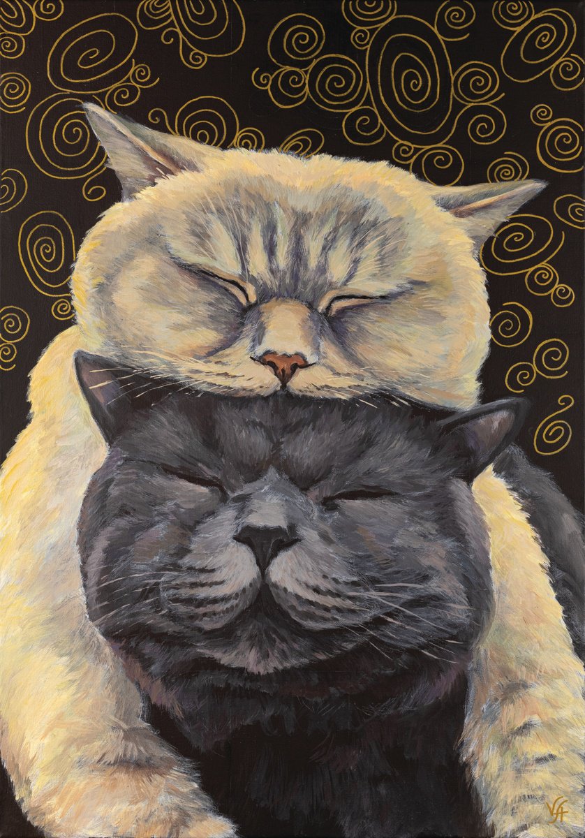 Cat love by Alona Vakhmistrova