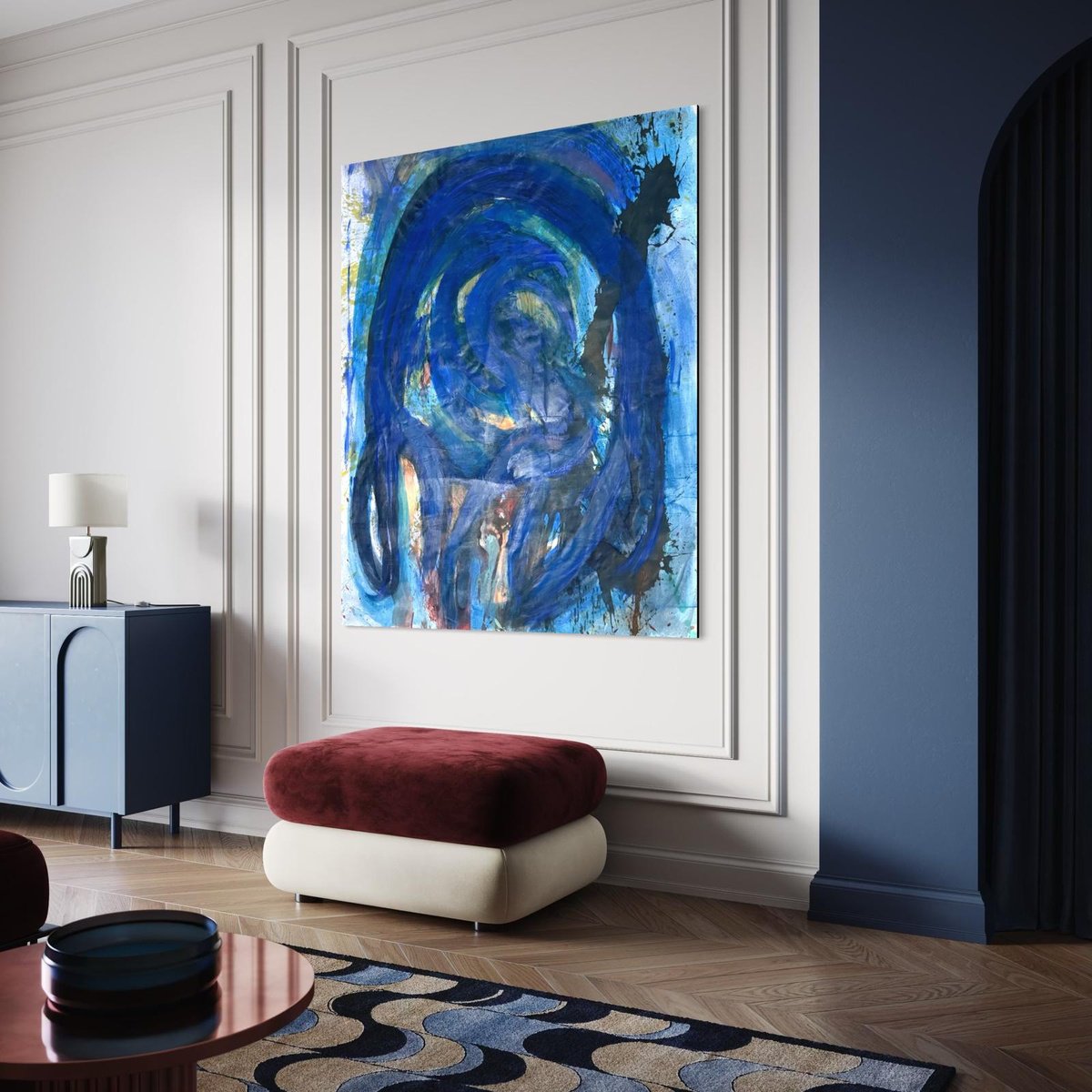 Blue Kiss By Paolo Kozma, 61 X 74, Artwork For Sale On Artfinder