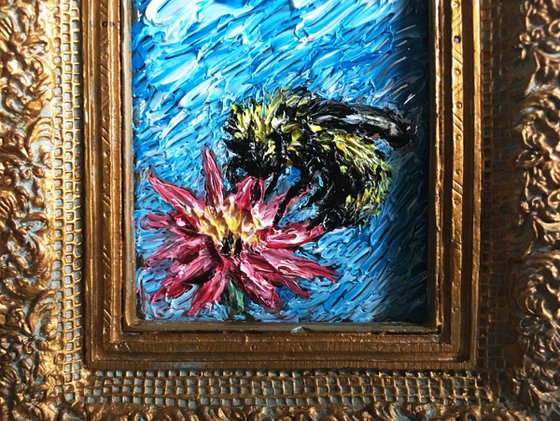 "I'm Still Here" - Free Shipping Worldwide! PMS Micro Painting on Framed Mirror