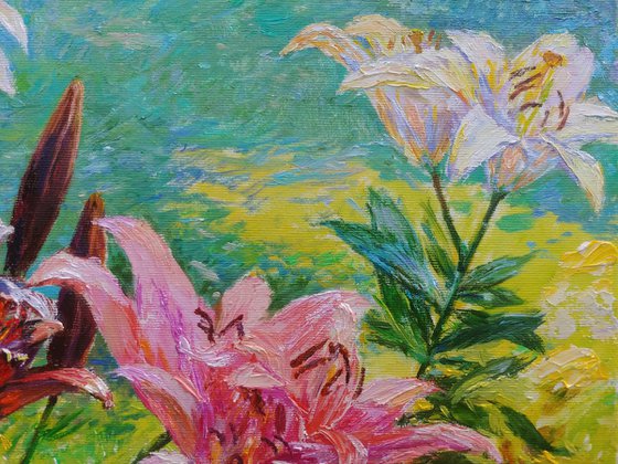 Sunny siesta. Lilies.