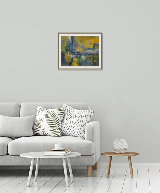 Transcendent Light, modern abstract painting, oil canvas, original art painting, 50x60 cm