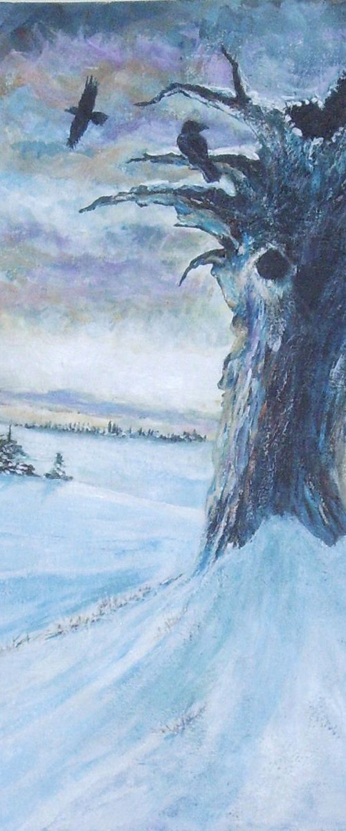 Dead Tree and Ravens by Max Aitken