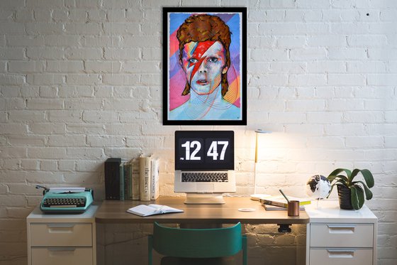 David Bowie - Ziggy Stardust - Vibrations Mixed Media Modern New Contemporary Art