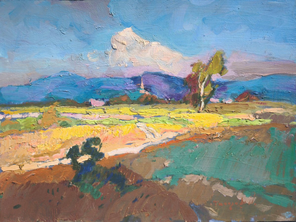 Flowering Field By Alexander Shandor, 24 X 18, Artwork For Sale On Artfinder