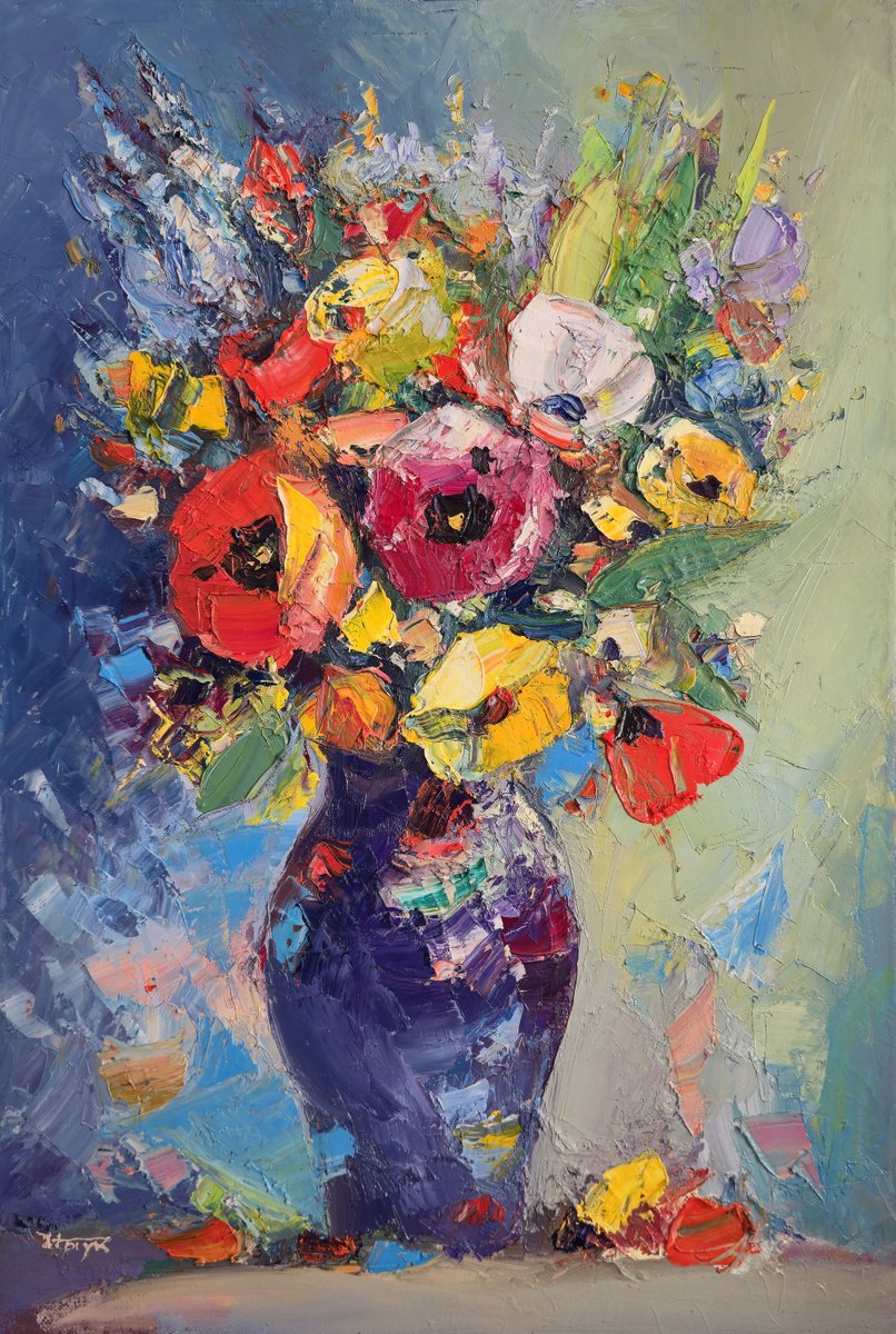 Floral Impulse By Hayk Miqayelyan, 16 X 24, Artwork For Sale On Artfinder