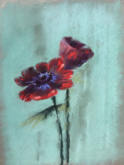RED FLOWER STUDY #2 by Ksenia Lutsenko