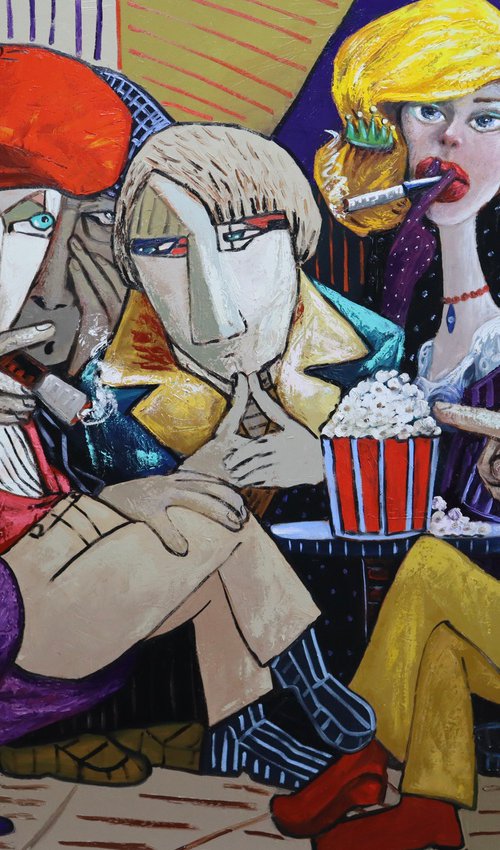 Conspirators hatching a plot by Ta Byrne