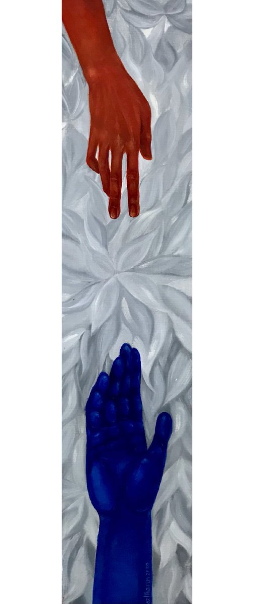 Surrealistic Portrait Oil Painting By Marina Deryagina, 8 X 35", I