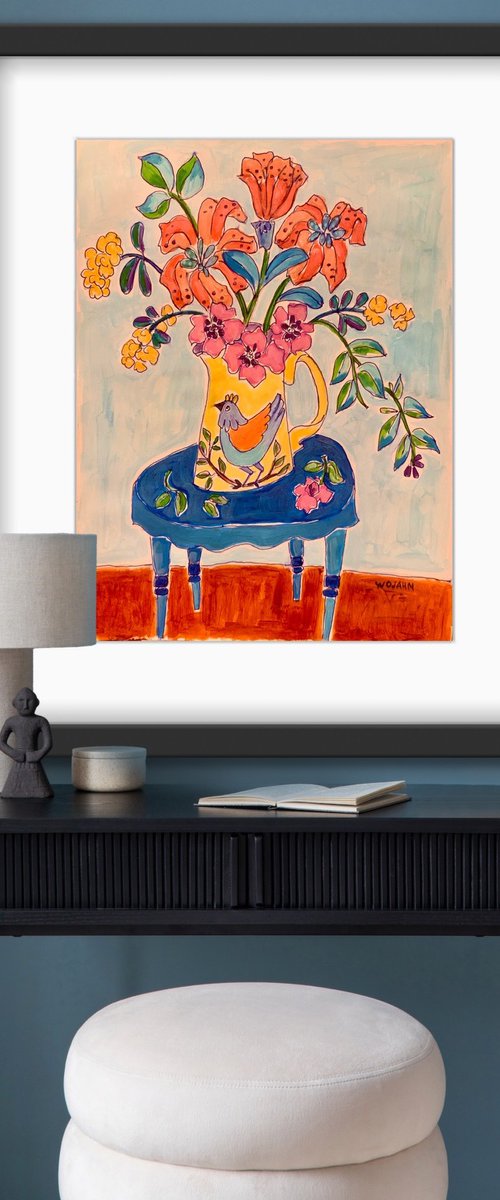 Blue Table by Holly Wojahn