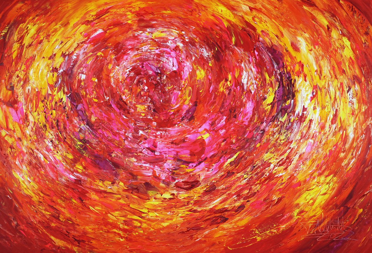 Abstract Acrylic Painting By Peter Nottrott, 61 X 41", Emotional Soft Daydream D 2, Original Artwork