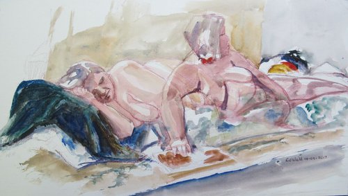 reclining nude 2 poses by Rory O’Neill