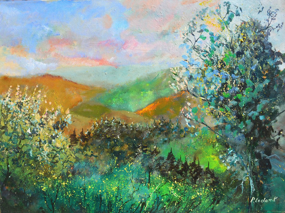 Having A Look On The Valley By Pol Henry Ledent, 31 X 24, Artwork For Sale On Artfinder