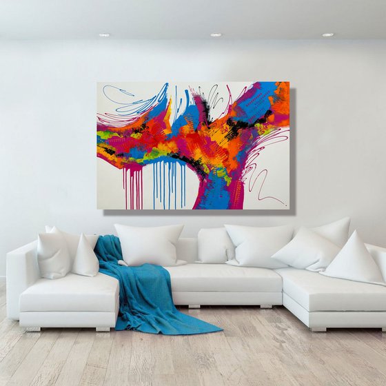 Life's Journey  - LARGE,  COLORFUL,  ABSTRACT ART – EXPRESSIONS OF ENERGY AND LIGHT. READY TO HANG!