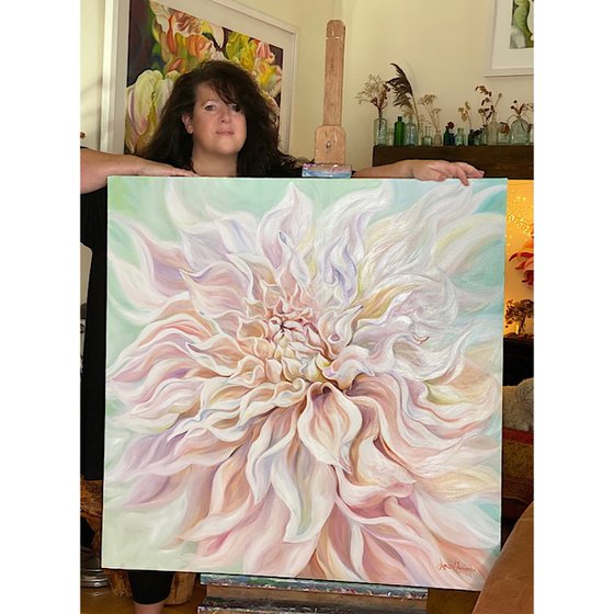 'Precious'- Dahlia Flower Painting