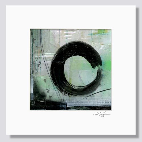 Mixed Media Enso 28 - Abstract Zen Circle Painting by Kathy Morton Stanion by Kathy Morton Stanion