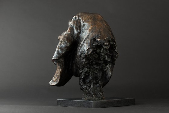 Basset Portrait Bronze