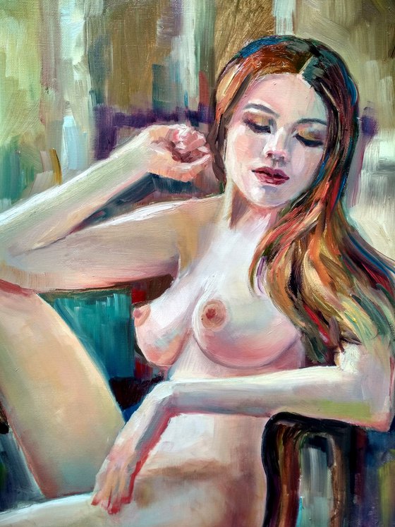 Time to relax. Nude woman