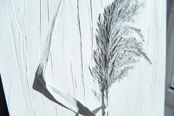 Reed wall sculpture