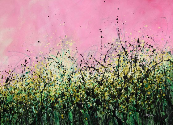 Silence In The Air #2 - Extra large original floral painting