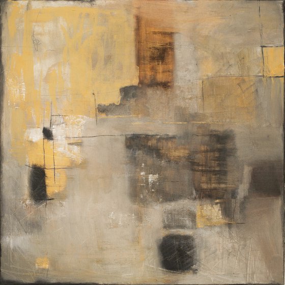 Wabi-Sabi #2  30x30" 76x76cm Abstract Art by Bo Kravchenko