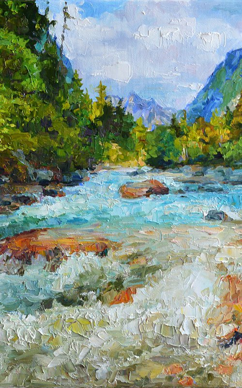 Мountain river by Vachagan Manukyan