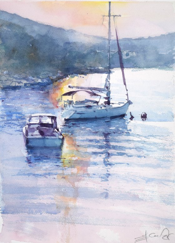 Adriatic scene with boats