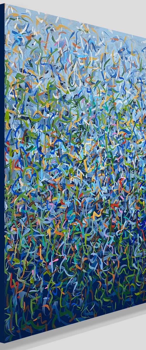 Toorak Garden One- acrylic painting on canvas- 66cm square by George Hall