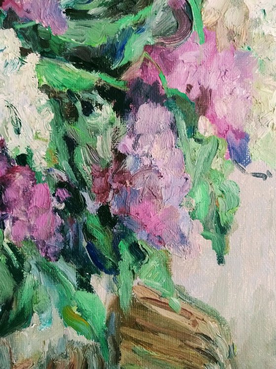 Lilac. Original oil painting from USA