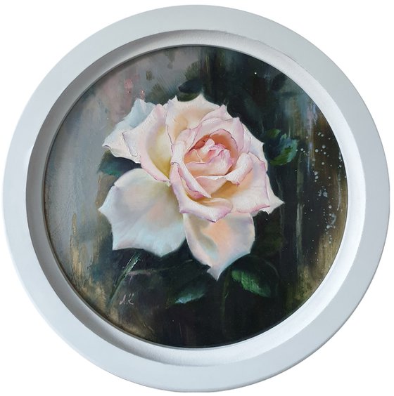 "Morning rose."  rose flower  liGHt original painting  GIFT (2020)