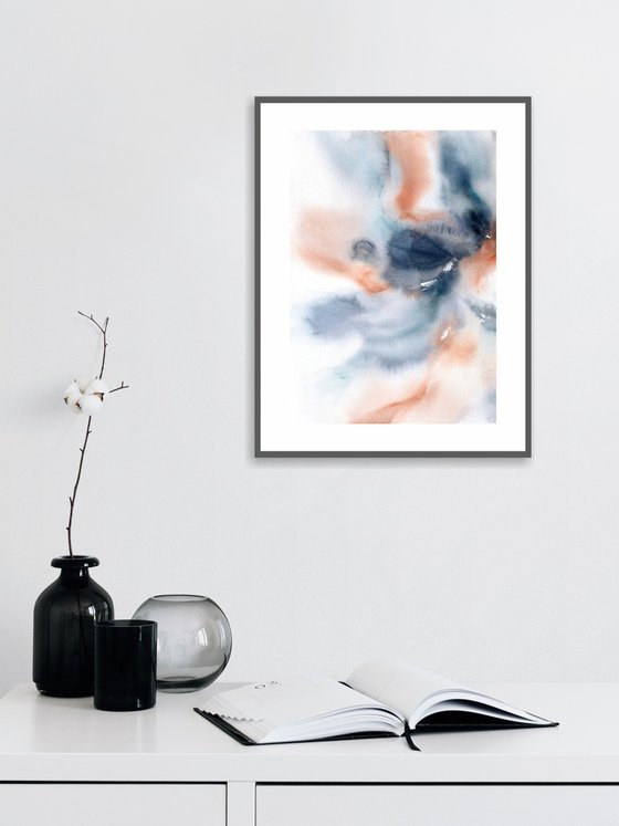Abstract flowers diptych