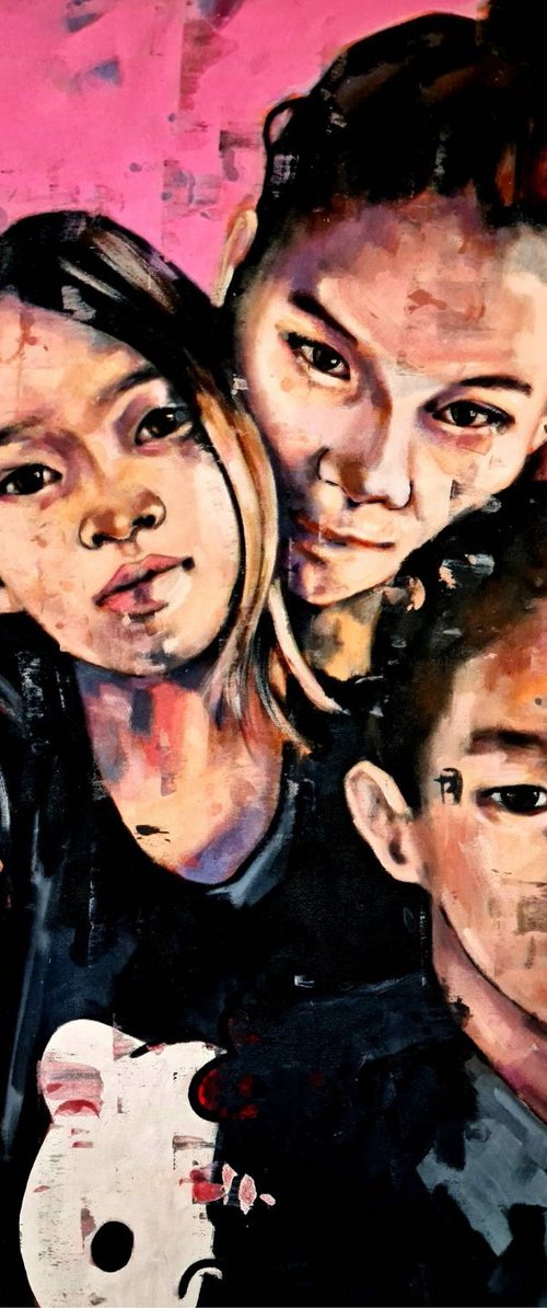 family portrait with pink by Thomas Donaldson