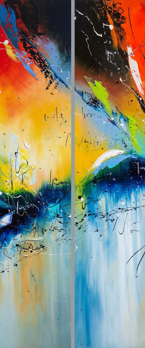 Fire and Ice (diptych) by Liubov Kuptsova