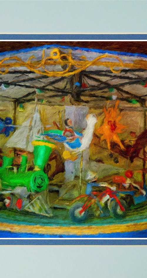 Carousel merry go round impressionistic by Robin Clarke