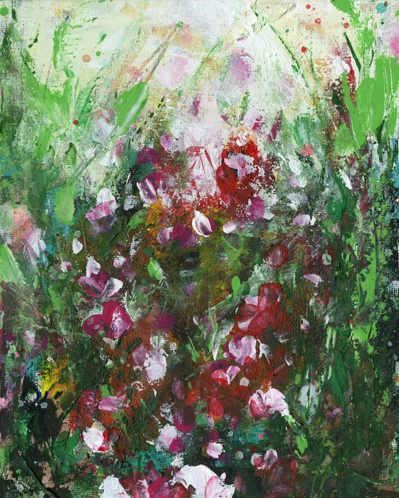 Garden Of Enchantment 8 - Floral Landscape Painting by Kathy Morton Stanion