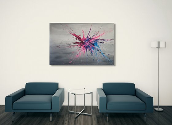 Pink Blues Gone Wild (Spirits Of Skies 096145) - 120 x 80 cm - XXL (48 x 32 inches)