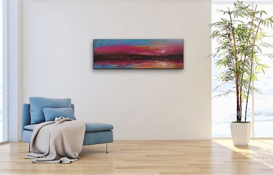 Salubrious Shore  (Panoramic Seascape, 120x40cm)