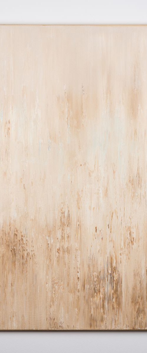 Beige abstract painting ZC683 by Radek Smach