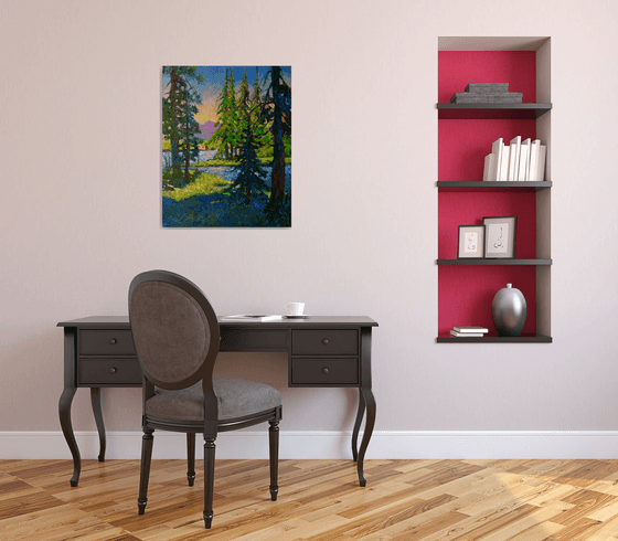 Lake and Pines
