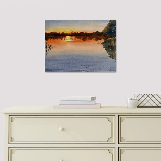 Sunset over Lake Möwen