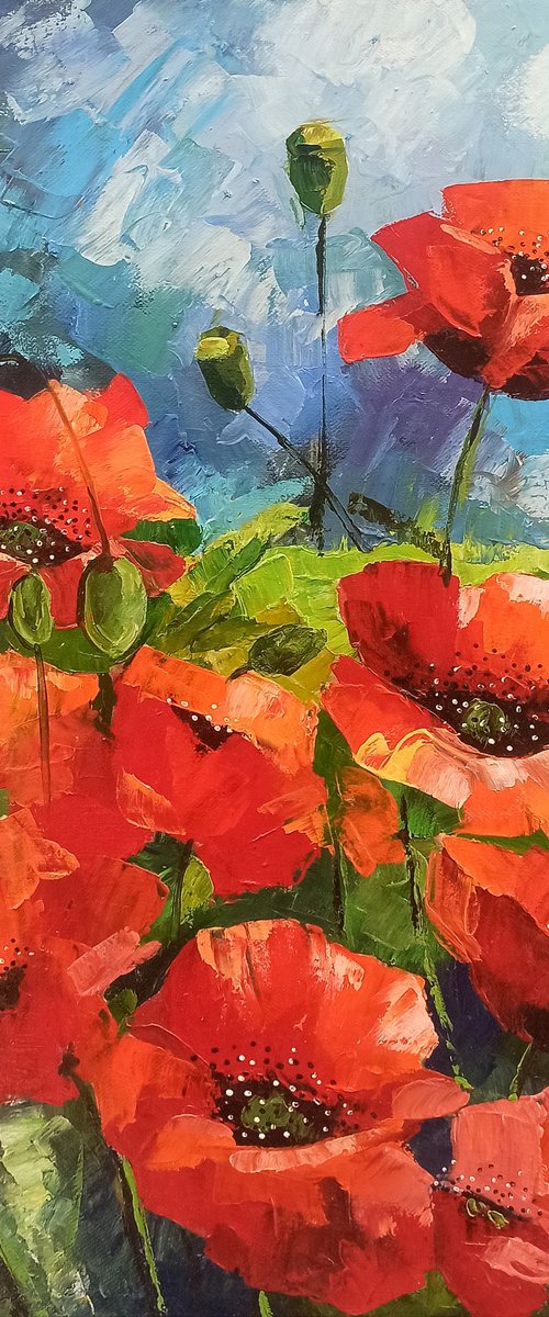 Red poppies by Karine Harutyunyan