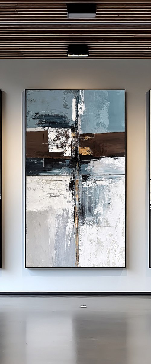 Triptych 240x140 cm Convergence of Tides by Tatiana Malinovscaia