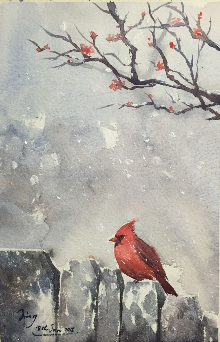 Impressionistic Animal Watercolour By Jing Chen, 11 X 15, Having A Rest, Original Artwork