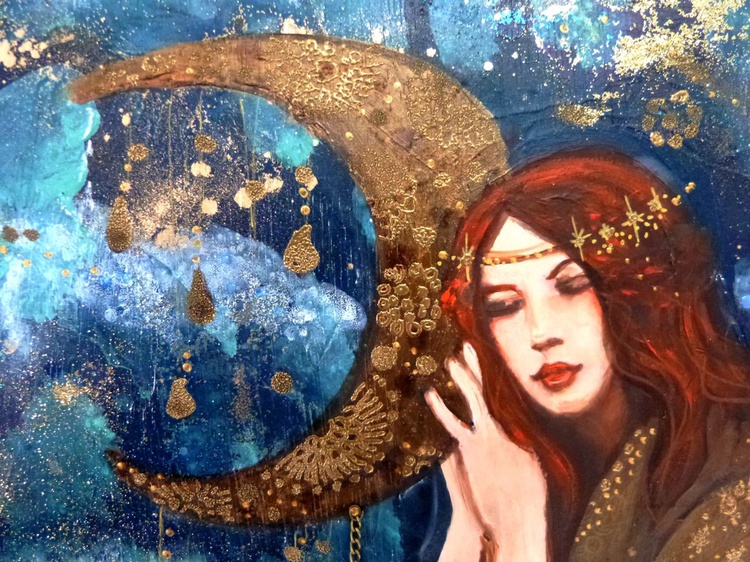 The Key To Dreams Dreaming Woman On A Wooden Artfinder