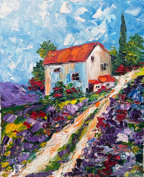 France house with flowers