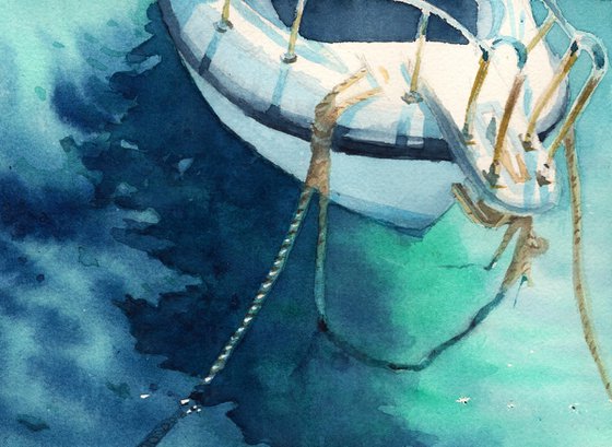 Light on Water, Moored Boat