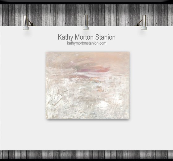 Lost In Serenity - Abstract Minimal Landscape art painting by Kathy Morton Stanion